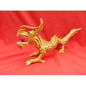 DragoNista 16 Inches Gold Dragon Sawdust Natural Handcraft