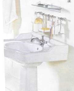 Pottery Barn Hanging Bath Accessories/ROD Pedestal Sink  