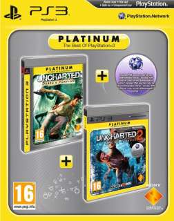 UNCHARTED 1 & 2 PLATINUM DOUBLE DUAL PACK PS3 GAME  