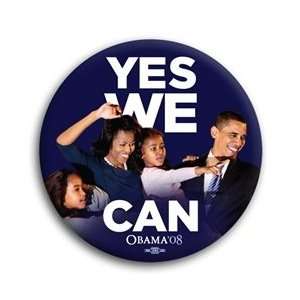  Yes We Can Obama Family Photo Button   3 