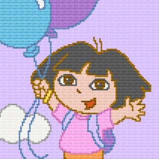 Dora The Explorer Afghan Blanket Baby Crochet Pattern  