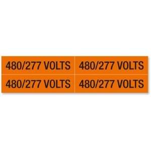  480/277 Volts, Medium (1 1/8 x 4 1/2) Label, 4.5 x 1 