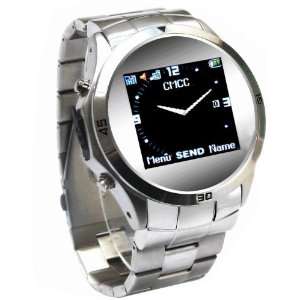  Quad band Stainless Steel Watch Mobile Phone Electronics