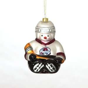  BSS   Colorado Avalanche NHL Glass Snowman Ornament (5.5 