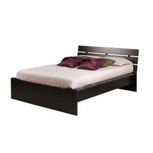  Prepac   Avanti Black Double Platform Bed With Attached 