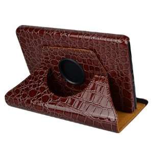  Ctech 360 Degrees Rotating Stand (Brown Crocodile) Leather 