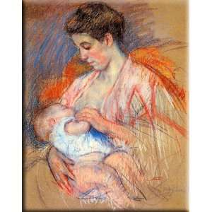  Mother Jeanne Nursing Her Baby 13x16 Streched Canvas Art 