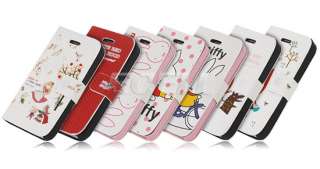 Miffy Rabbit Printed Leather Wallet Case Cover for Apple iPhone 4 4G