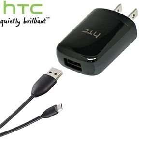  OEM HTC Micro USB Home/Travel Charger Adapter w/USB Cable 