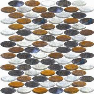 Avons series oval glass mosaic color Tiber   1 sheet is equal to 0.88 