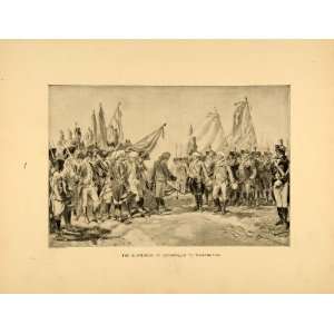   Cornwallis Washington Surrender War Weapons   Original Halftone Print