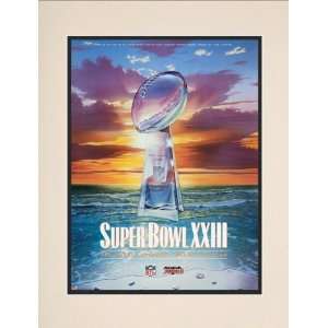 Matted 10.5 x 14 Super Bowl XXIII Program Print  Details 
