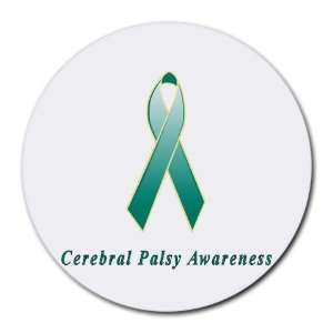  Cerebral Palsy Awareness Ribbon Round Mouse Pad Office 