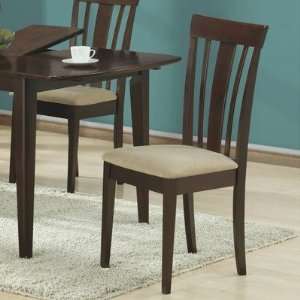  Microfiber Side Chairs in Cappuccino (Set of 2)