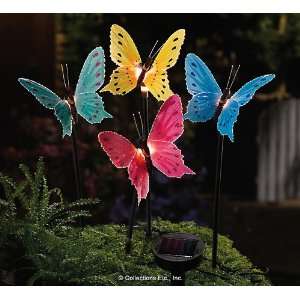  Fiber Optic Butterfly Lawn Stakes 