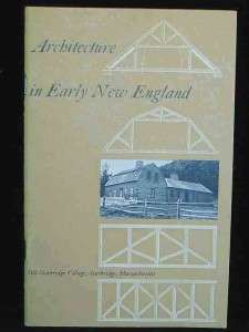 Old Sturbridge Village Booklet New England Architecture  