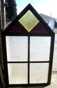  AMERICAN STAINED GLASS WINDOW GOTHIC ~ 3 of 4 ~ ARCHITECTURAL SALVAGE