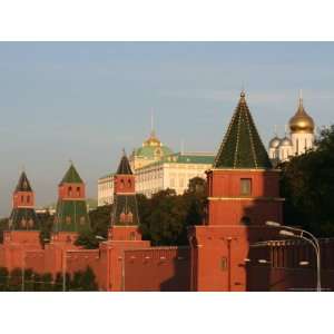  Kremlin Towers and Great Kremlin Palace, Moscow, Russia Architecture 
