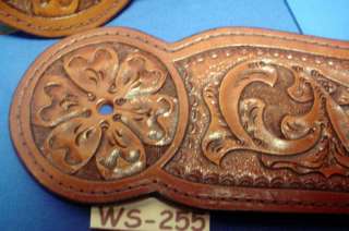 Beautiful Hand Floral Tooled Prison Made Spur Straps  