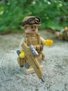 CUSTOM LEGO MINIFIGS US ARMY FIRE TEAM DESERT CAMO  