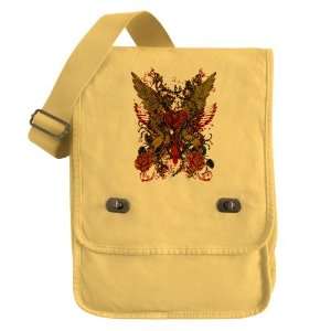  Messenger Field Bag Yellow Heart Wings 