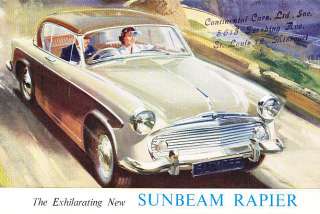 1956 1957 Sunbeam Rapier Original Sales Brochure  