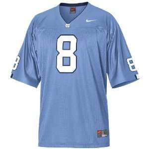  UNC Tarheels #8 Carolina Blue Nike Mens Football Jersey 
