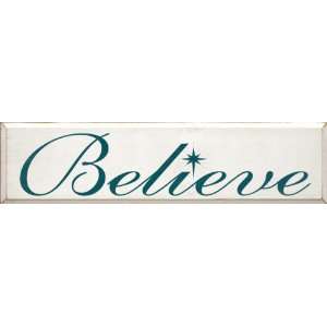  Believe (large star) Wooden Sign