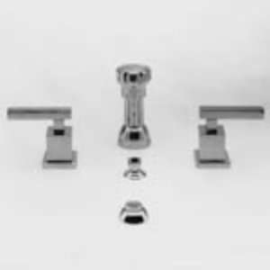   Brass Faucets 2029 Cube 2 Bidet Set Polished Chrome