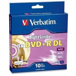  VERBATIM, Verbatim LightScribe 8x DVD+R Double Layer Media 