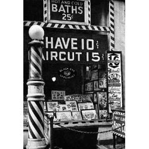  Barbershop Poster, Barber, Haircut, Shave Bath, The Bowery 