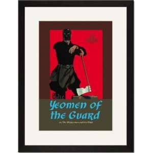  Black Framed/Matted Print 17x23, The Yeomen of the Guard 