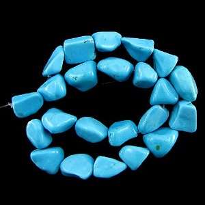  13 18mm blue turquoise freeform nugget beads 16