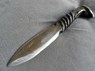 Hand Forged Knife Antique Railroad Spike Eagle Blade  