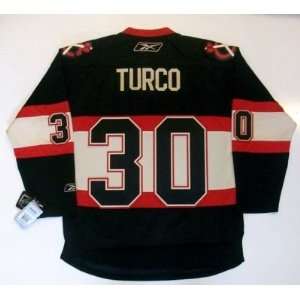  Marty Turco Chicago Blackhawks Real Rbk 3rd Jersey Sports 