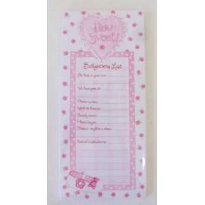  Magnetic Babysitters List Pink How Sweet Notepad Health 