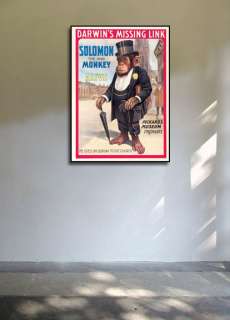 Solomon the Man Monkey Classic 1908 Circus Poster 24x32  