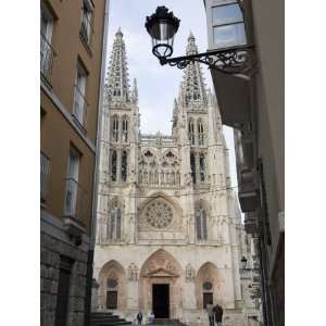 West Front of Burgos Cathedral, Seen from a Narrow Side Street, Burgos 