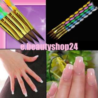Pcs Marble Handle Nail Art Brush UV Gel Acrylic Nail  