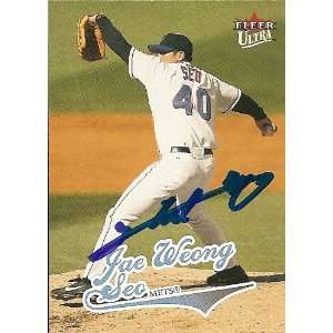  Jae Weong Seo Signed New York Mets 04 Fleer Ultra Card 