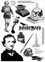 WRITERS Edgar A.Poe Shakespeare UNmounted rubber stamps  