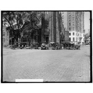   in front of church with Hotel Tuller at right,Detroit