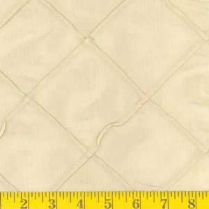  50 Wide Shimmering Tucked Diamonds Cream Fabric By The 