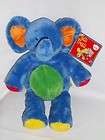 New BABY GUND Plush TUTTI FRUTTI ELEPHANT Stuffed Blue Primary Colors 