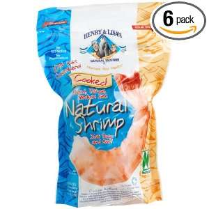   Natural Seafood All Natural Cooked Shrimp, 8 Ounce Bags (Pack of 6