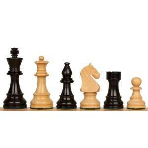   Guard Staunton Chess Set in Ebonized Boxwood & Boxwood   3.75 King