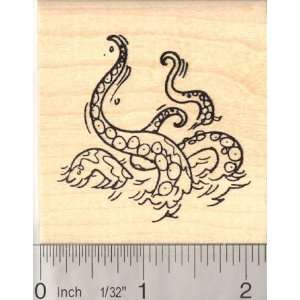  Kraken sea monster Giant Squid Rubber Stamp Arts 
