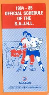 1984 85 Saskatchwan Junior Hockey League Schedule SJHL  