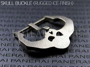 24MM RUGGED ICE FINISH SKULL BUCKLE FOR PANERAI STRAP BAND  