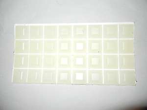   Adhesive Large Clear Square Castle Rubber Feet Bumpers (32)  